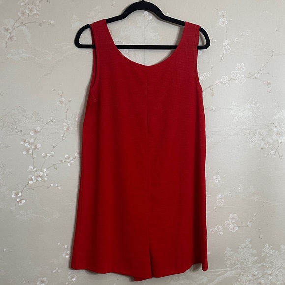 Emery Rose Chic Red Sleeveless Romper - Picture 2 of 9